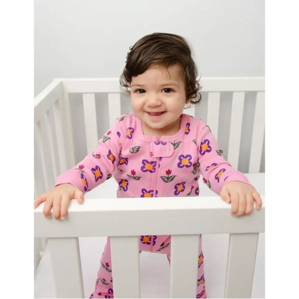 Leveret Footed Cotton Pajama Flower Pot 6-12
